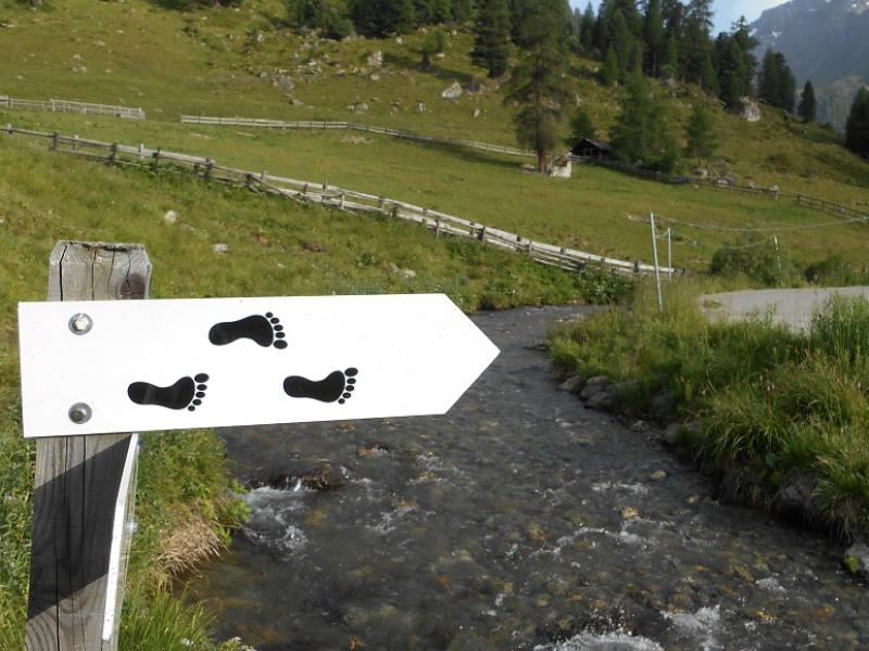 Sentier pieds-nus à Siviez