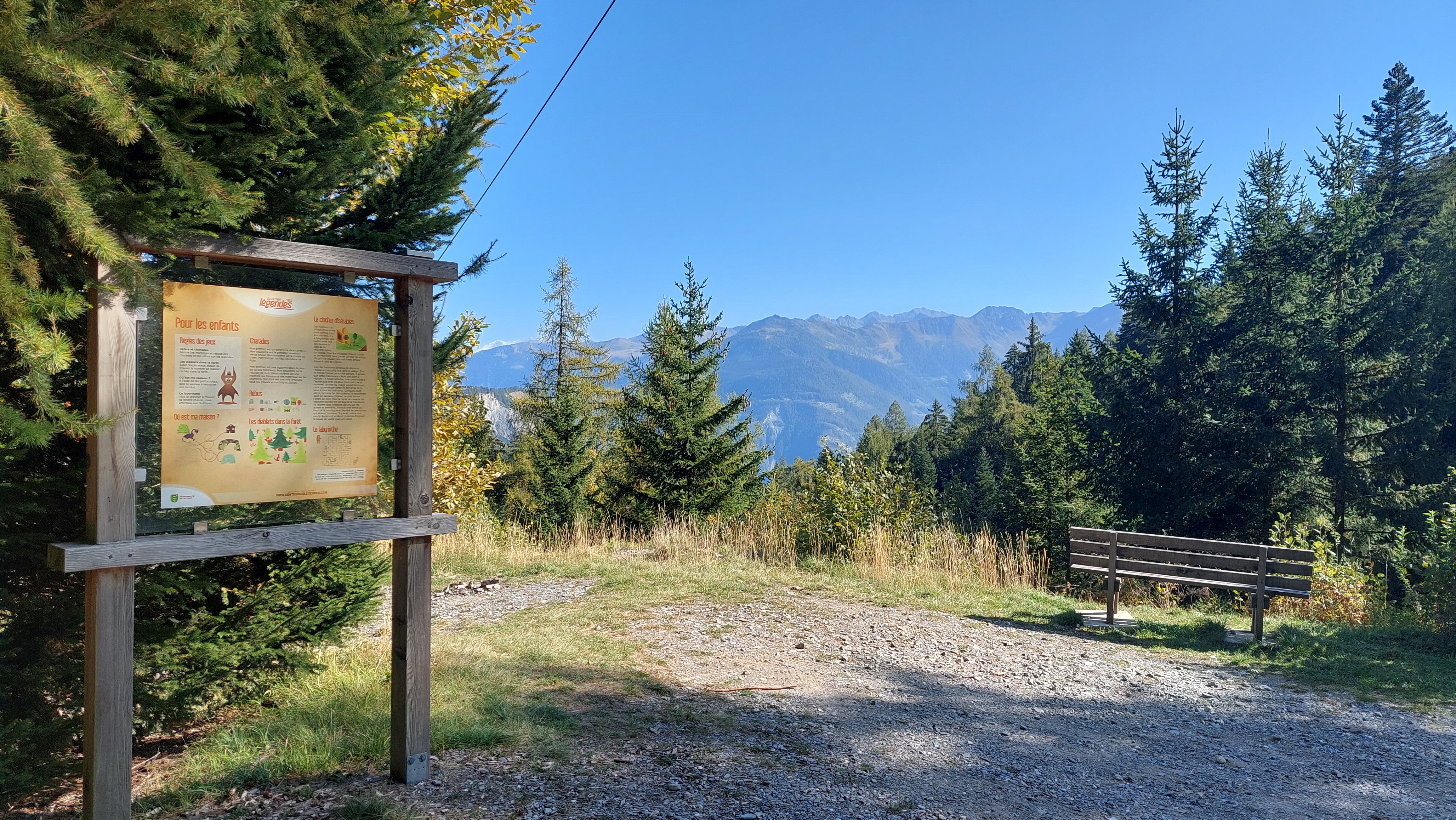Sentier des légendes à Ovronnaz